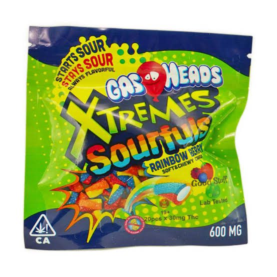 Gas Head Sourfuls Xtremes Bites 600mg THC
